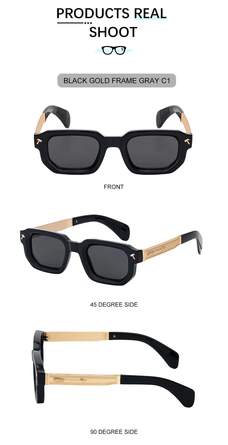 Vintage Polarisierte Quadratische Punk Sonnenbrille Männer 2026 Luxus Marke Klassische Fahren Rechteck Sonnenbrille Angeln Brillen Outdoor – Detail 15