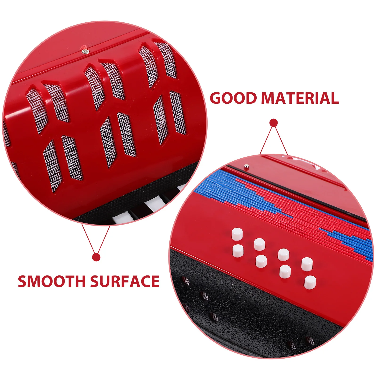 

Portable Kids Accordion Red Children Musical Instruments Practice Beginner Educational Mini Instrument Handheld Music Learning