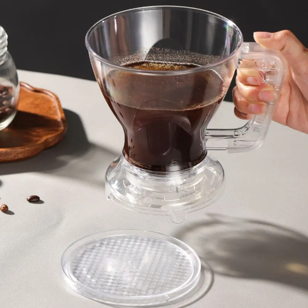 

Кофейник для пуровера без бумажных фильтров, с прозрачной ПК-колбой, для ручного заваривания эспрессо, моющийся, со съемной колбой, для гостиной