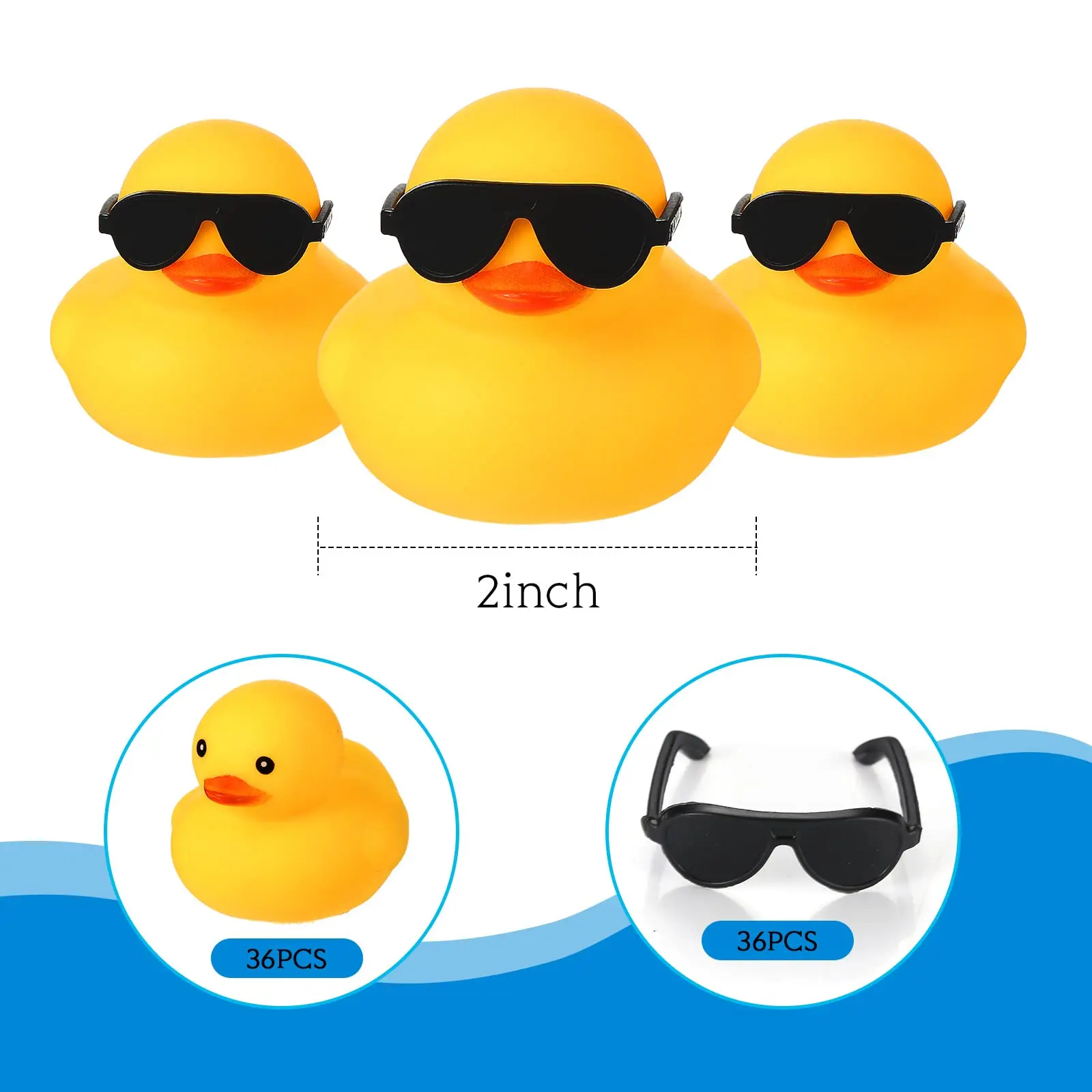 6/12/24PCS  Duck Toys Mini Rubber Ducks Squeak and Float Ducks Shower Toy for Toddlers Boys Girls