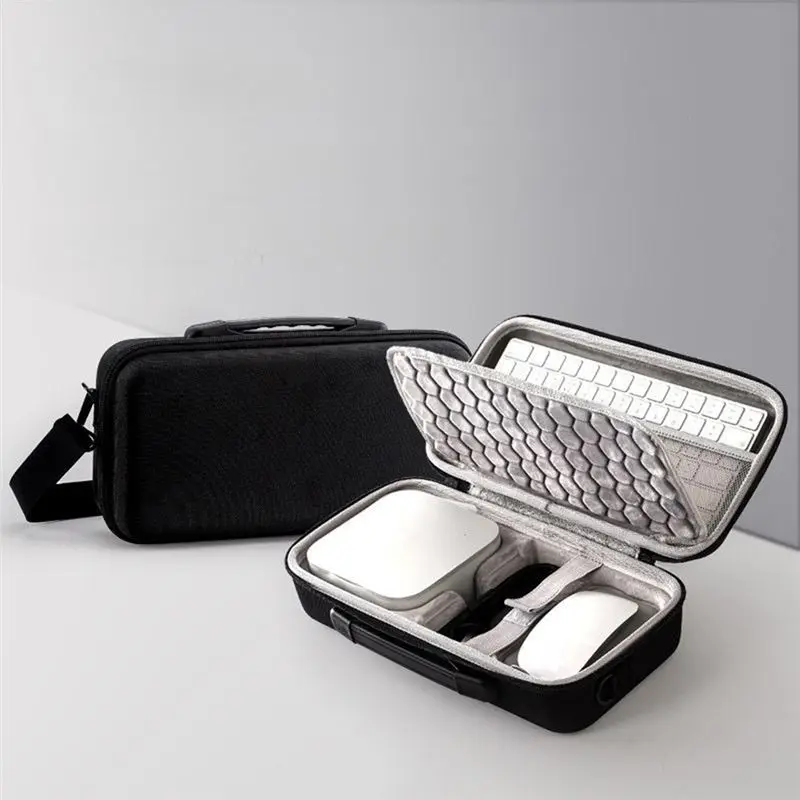 For Mac Mini Large Capacity Dedicated Carrying Case Shockproof Storage Bag Portable Organizer With Handle For Travel