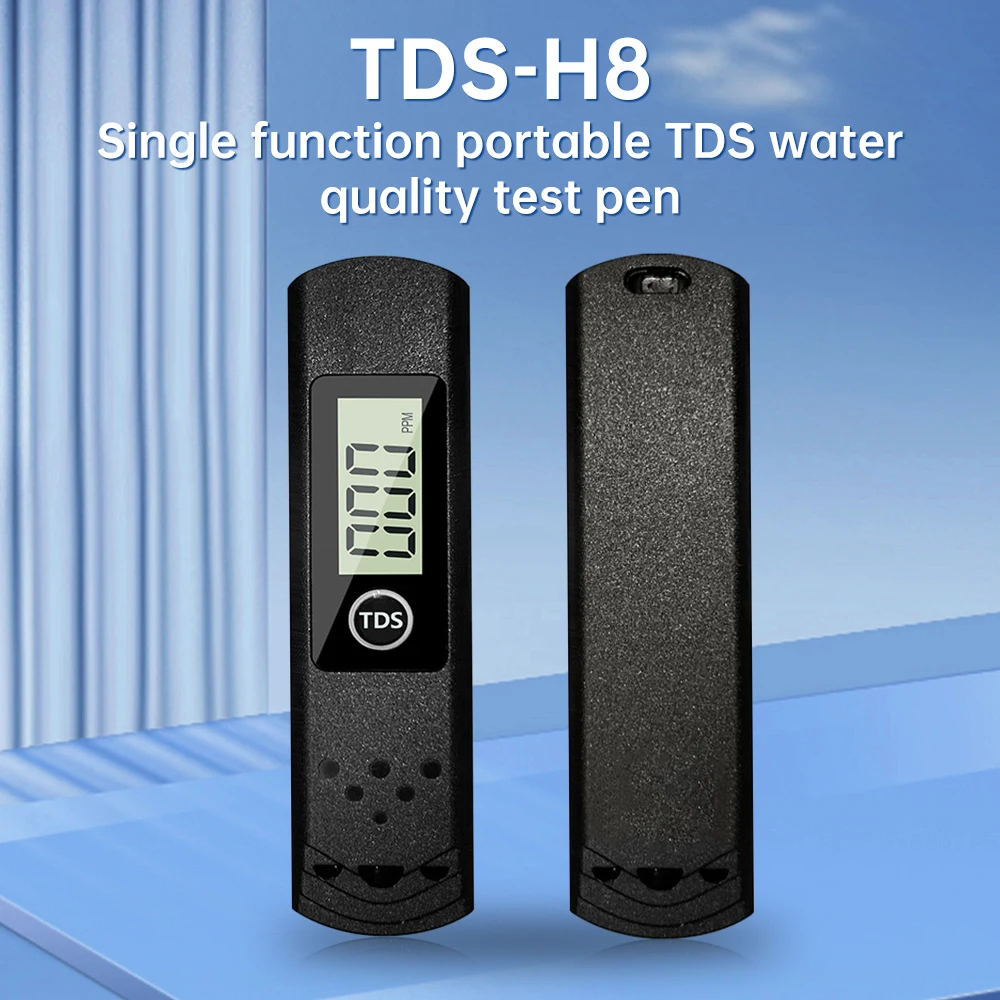 1PC 블랙 디지털 수질 테스터 TDS 미터 범위 0 ~ 9990 물 순도 PPM 테스터