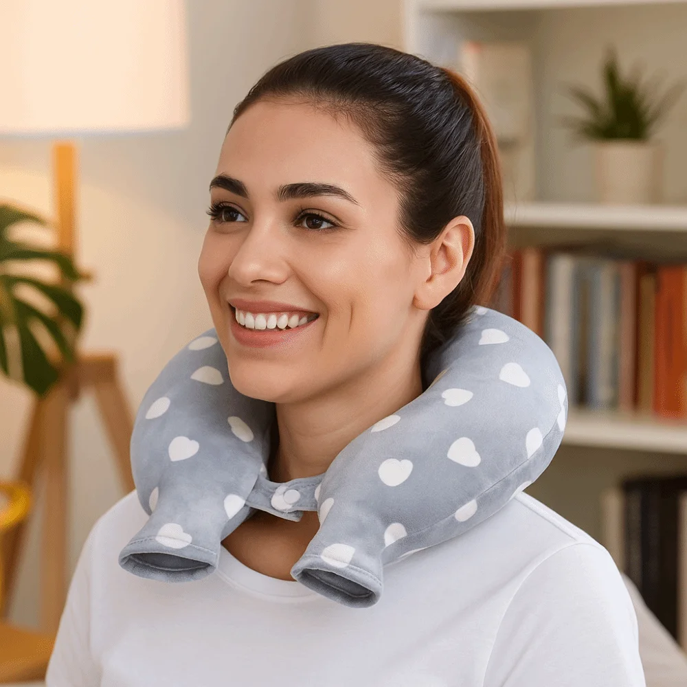 

Thickened U-shaped Hot Water Bag Portable Cold and Hot Use Hot-water Bag Neck Support Leak-proof Detachable Icy Cooling Neck Bag