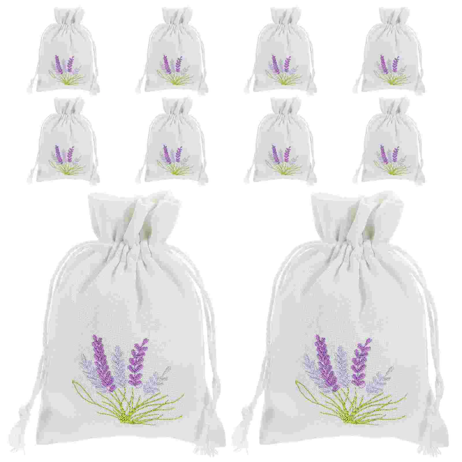 

10 Pcs Lavender Sachet Bag Storage Bags Sachets Pendants Drawstring Wardrobe Empty Perfume Cotton