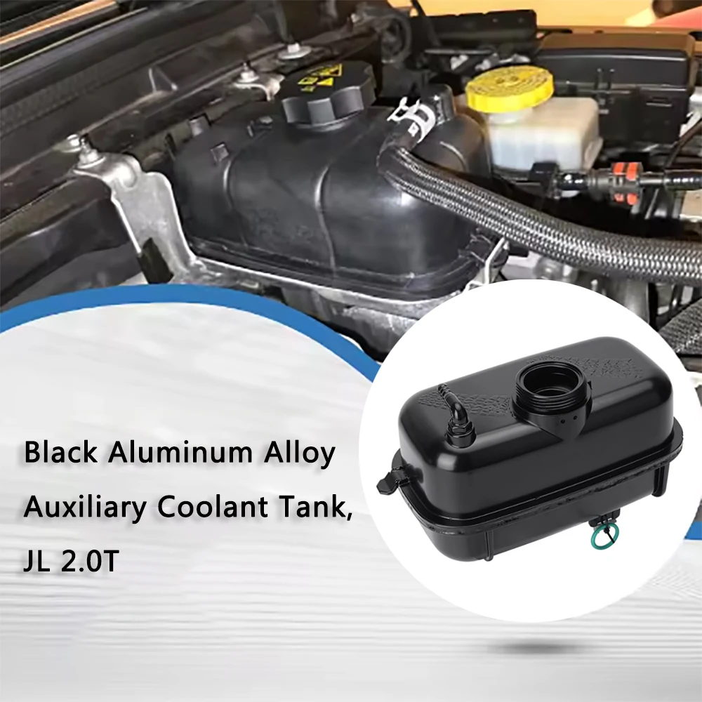Lantsun JL1344 68364312AC Aluminum Alloy Coolant Reservoir Tank with Cap 2.0L for Jeep for Wrangler JL2018+ 4XE