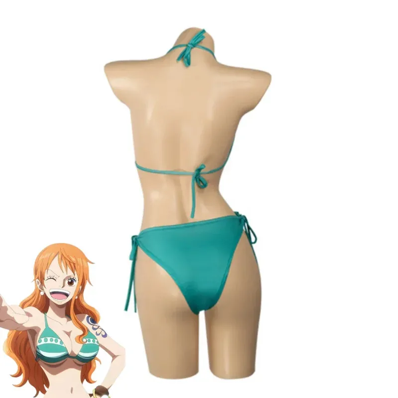 Anime Nami Cosplay Costume Two Years Later Split Suspenders Underwear Panties Swimsuit Woman Sexy Cute Party Bikinis;2k,j'x.8;