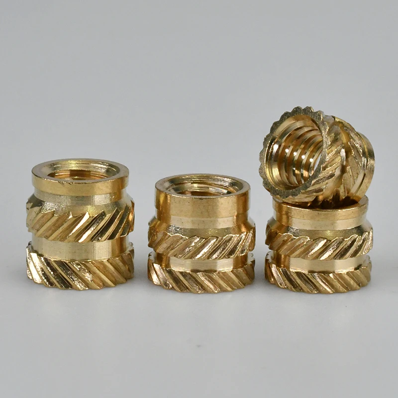 Brass Insert Nut M2 M2.5 M3 M4 M5 M6 Metric Thread 3D Printer Heat Insertnut Double Twill Embedment Hot Melt Copper Nuts Inserts