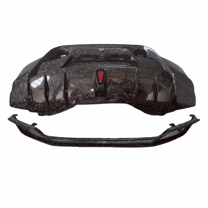 

Carbon fiber forged pattern P-style rear bumper for Lamborghini LP580 LP610 body kit rear spoiler luggage compartment lid