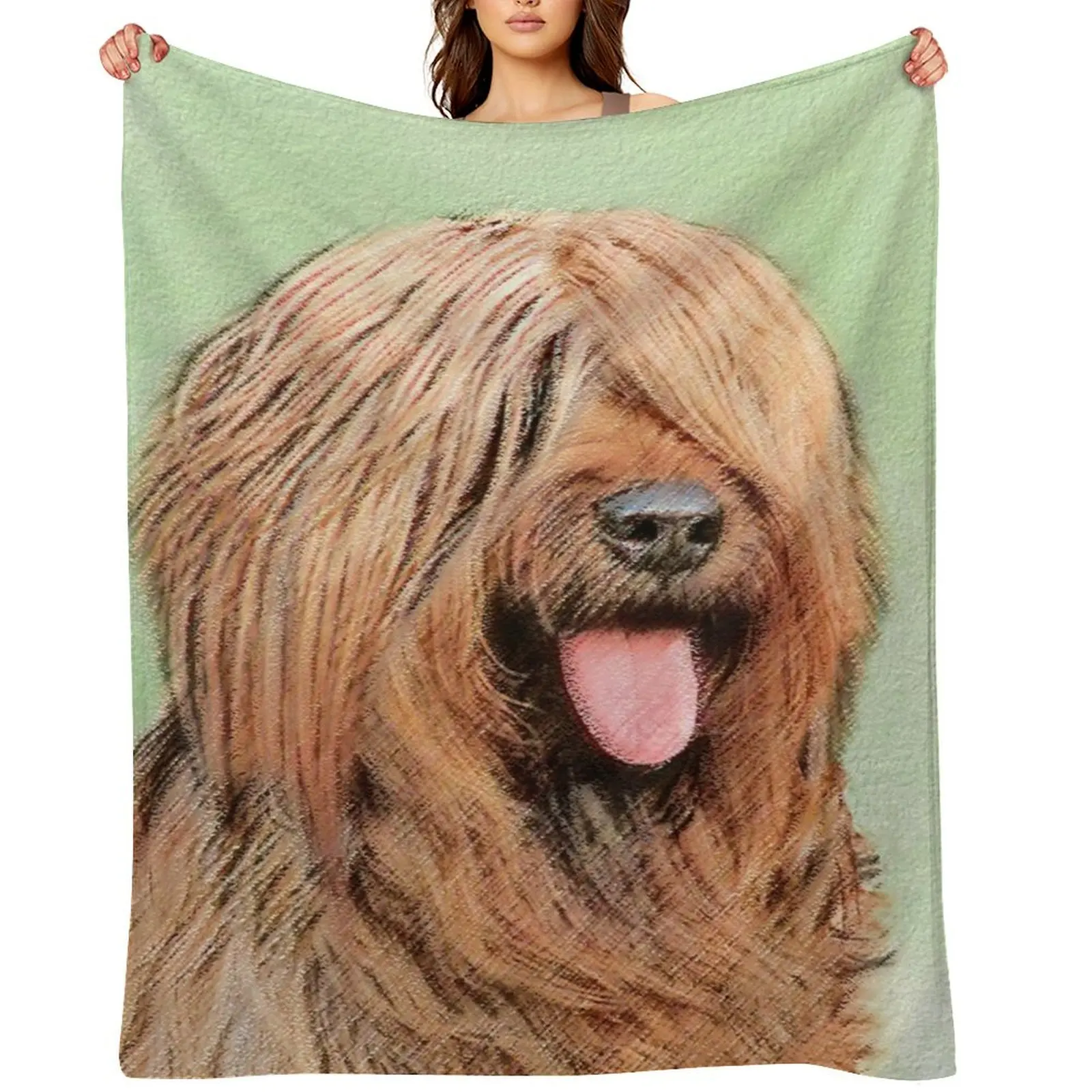 

Briard Throw Blanket Weighted Hairys Custom Furry Blankets