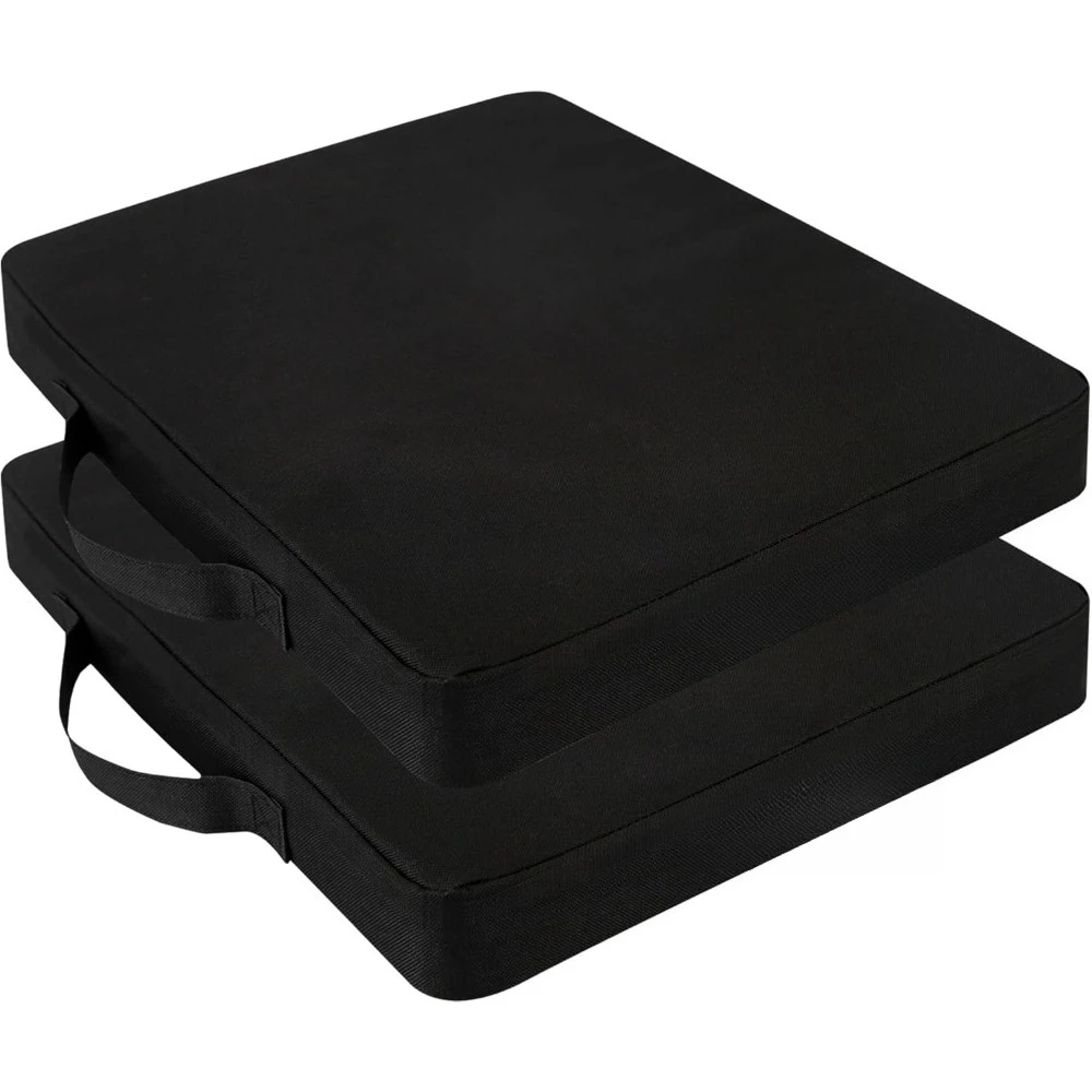 

Многофункциональная подушка для сиденья для стадиона, комплект из 2 шт., водонепроницаемая оксфордская высокопрочная губка для мероприятий на открытом воздухе, черная