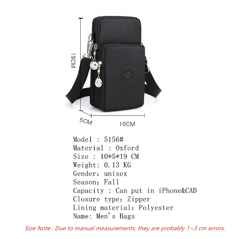 Mobile Phone Bag Women's Crossbody Oxford Fabric Small Bag Vertical Style Mini Wallet Wrist Bag view 5