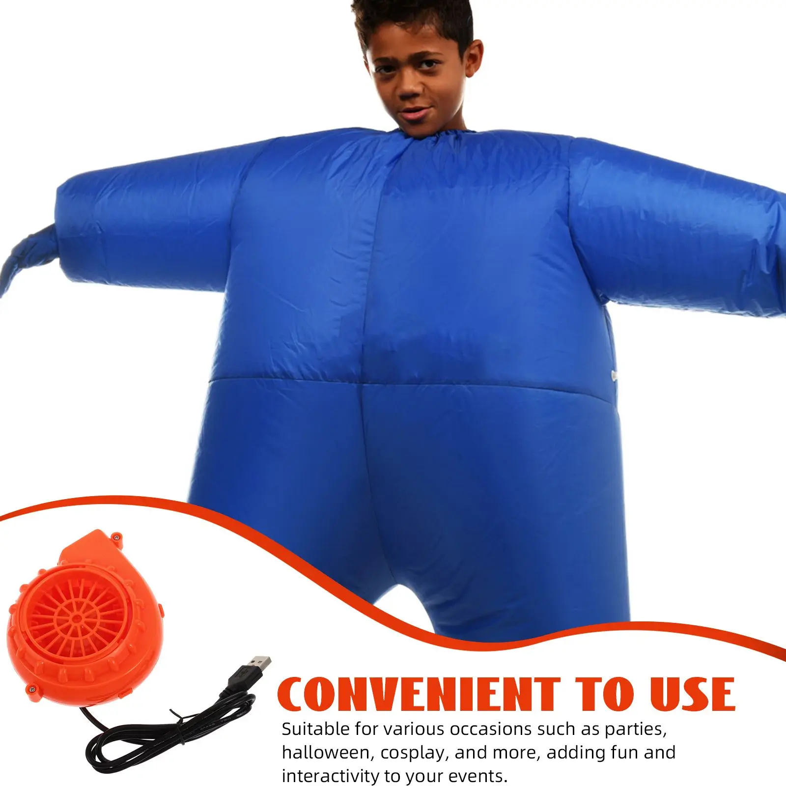 

Mini Blower Fan for Inflatable Costume Replacement Suit Air Pump Plastic Motor DC Blow Up Portable USB Dinosaur