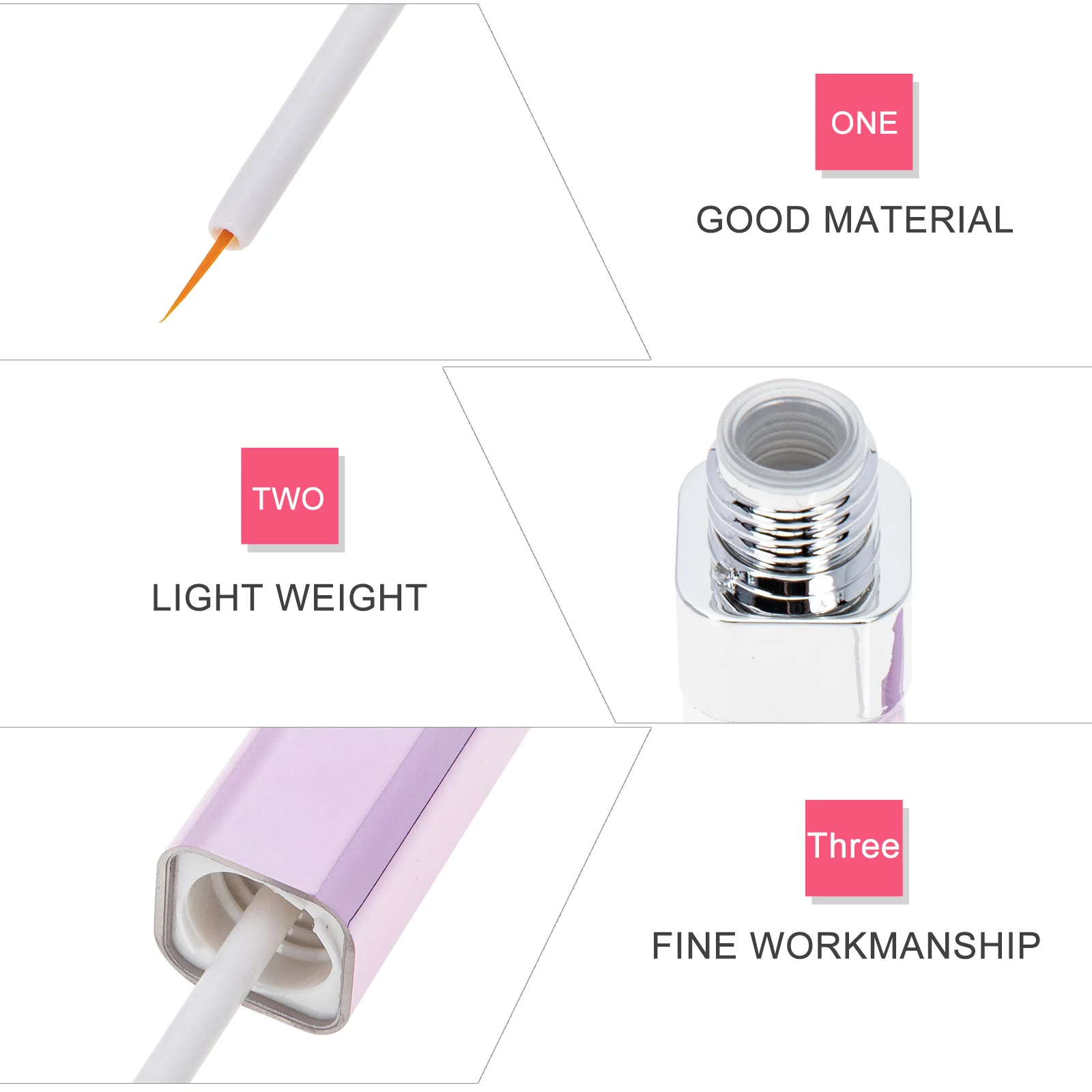 

6pcs Lip Gloss Empty Tube Mascara Container Bottle Eyeliner Clear ABS Refillable Lightweight Portable Daily Travel