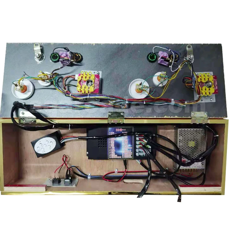 DIY custom iron box bill acceptor installation 35 in 1 game console 2 player fish game console handheld fish table console