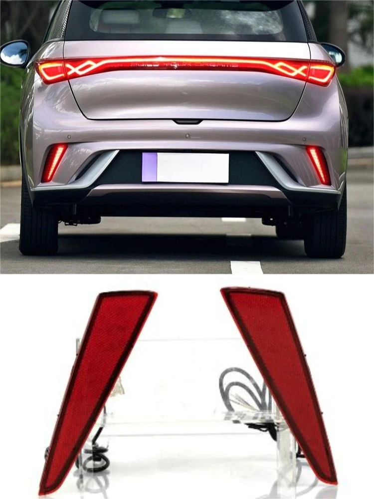 

For BYD Dolphin Surf 2021 2022 Car LED Rear Bumper Light Reflector Driving Brake Light Fog Lamp Red Light Dynamic Turn Signal
