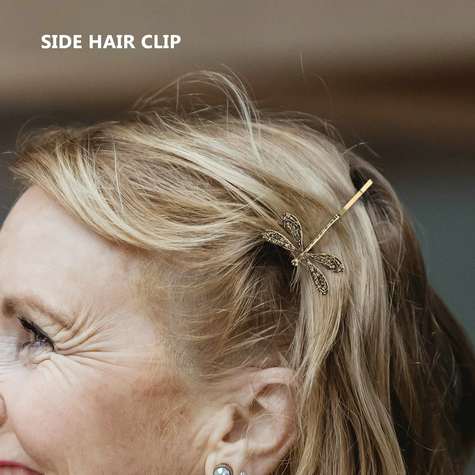 

4pcs Vintage Metal Dragonfly Hair Clips Rhinestone Decorative Hair Accessories For Women Girls Party Banquet Small Duckbilled