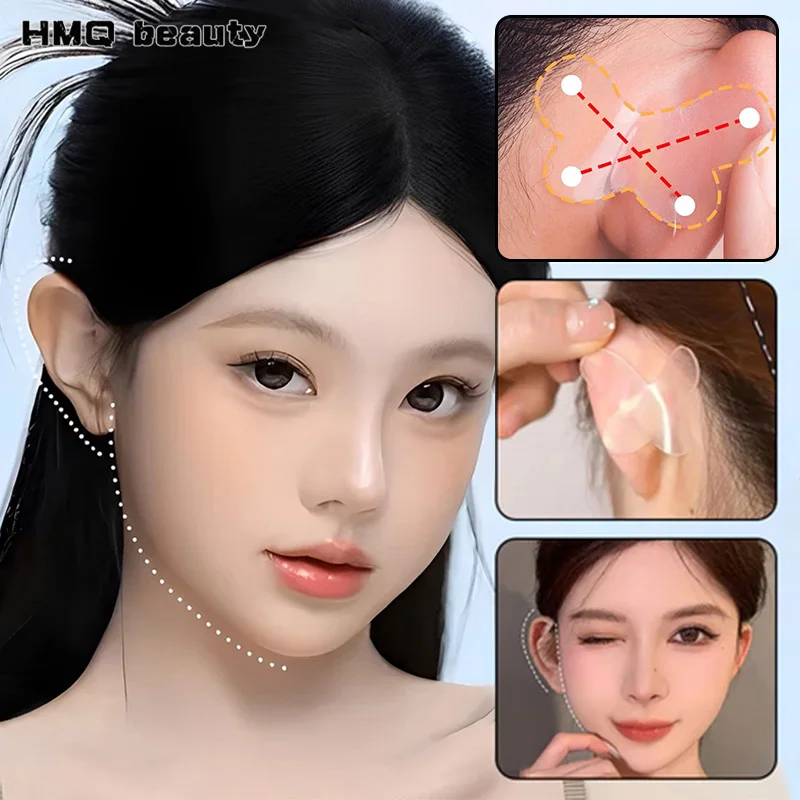 แผ่นแปะหูรูปผีเสื้อแบบซิลิโคนกันน้ำ ขนาด 10/6/2 แผ่น ใช้ซ้ำได้ ช่วยยกกระชับหูและซ่อนรอยแผลเป็น