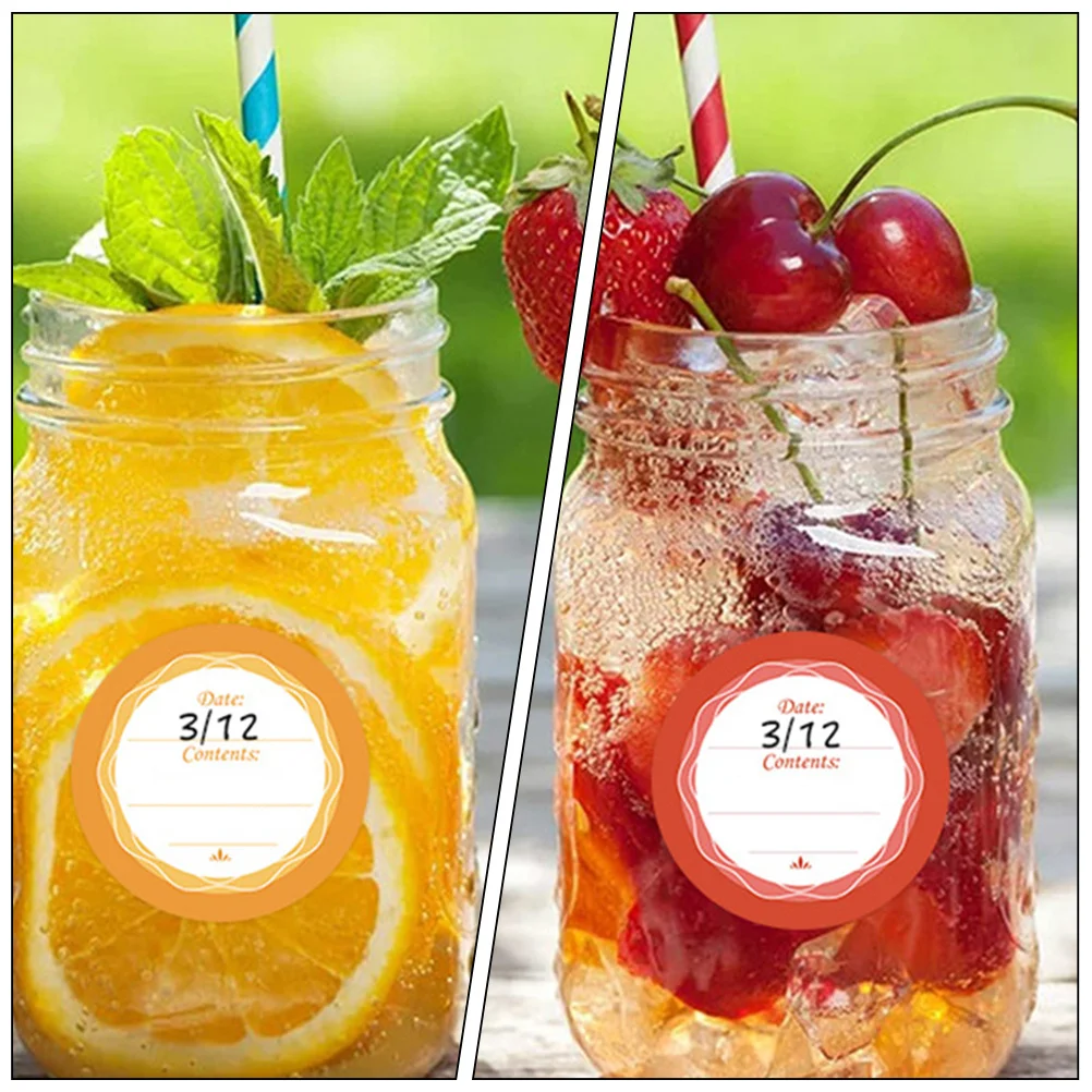 60 قطعة من ملصقات التاريخ المقاومة للماء، ملصقات الكتابة اليدوية الفارغة لزجاجات الطعام، ملصقات ملصقات الفريزر، ملصق زجاجة قابل للإزالة #1