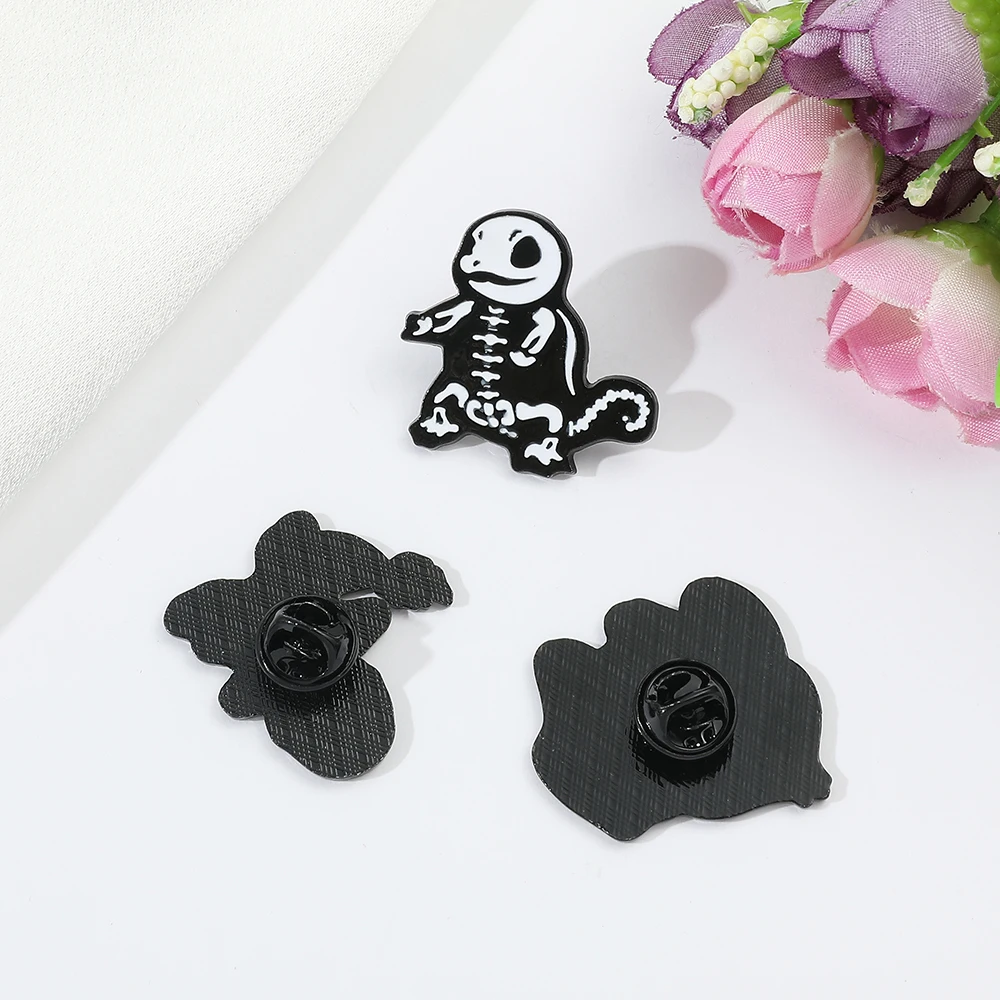 Personalized Creativity Pokémon Brooch Skeleton Squirtle Charmander Bulbasaur Magical Baby Pet Elf for Kid Party Gifts Accessory