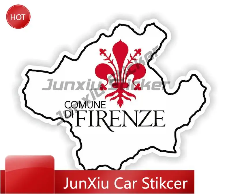 

Comune Firenze Municipality of Florence Sticker Italy Toscana Heavy Duty Vehicle Sticker For Window Truck Sun Protection