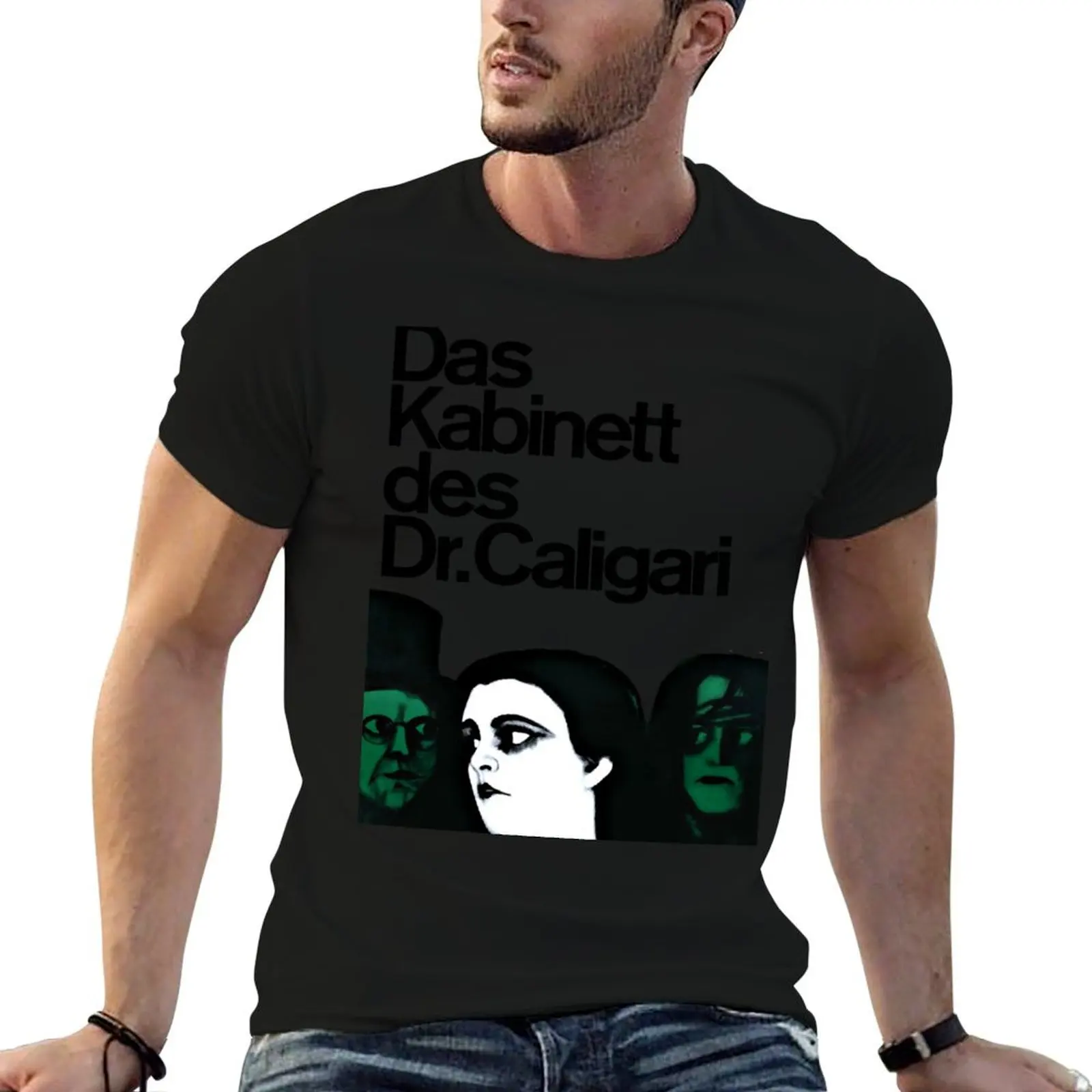 Caligari Poster T-Shirt anime t shirts essential t shirt man clothes mens t shirts top quality