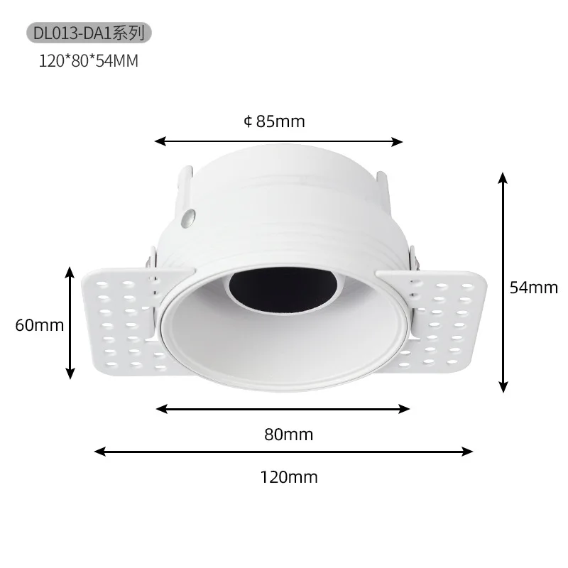 Randloze Verstelbare Anti-Glare LED Spotlight Verzonken Trimless Plafond Downlight GU10/MR16 Spot Light Houder Beugel Fittings