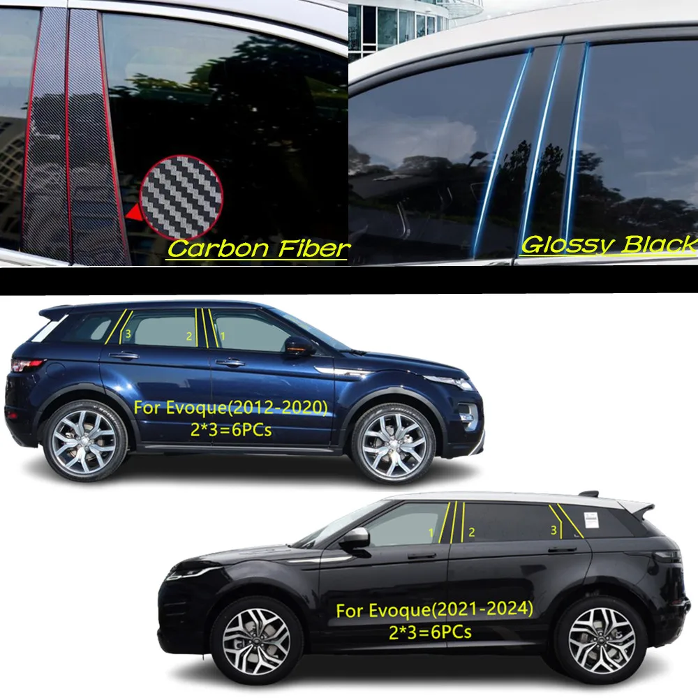 

Автомобильный ПК, материал, крышка стойки, отделка двери, окно, молдинг, наклейка для Land Rover Range Rover Evoque 2012 2013-2020 2021-2024