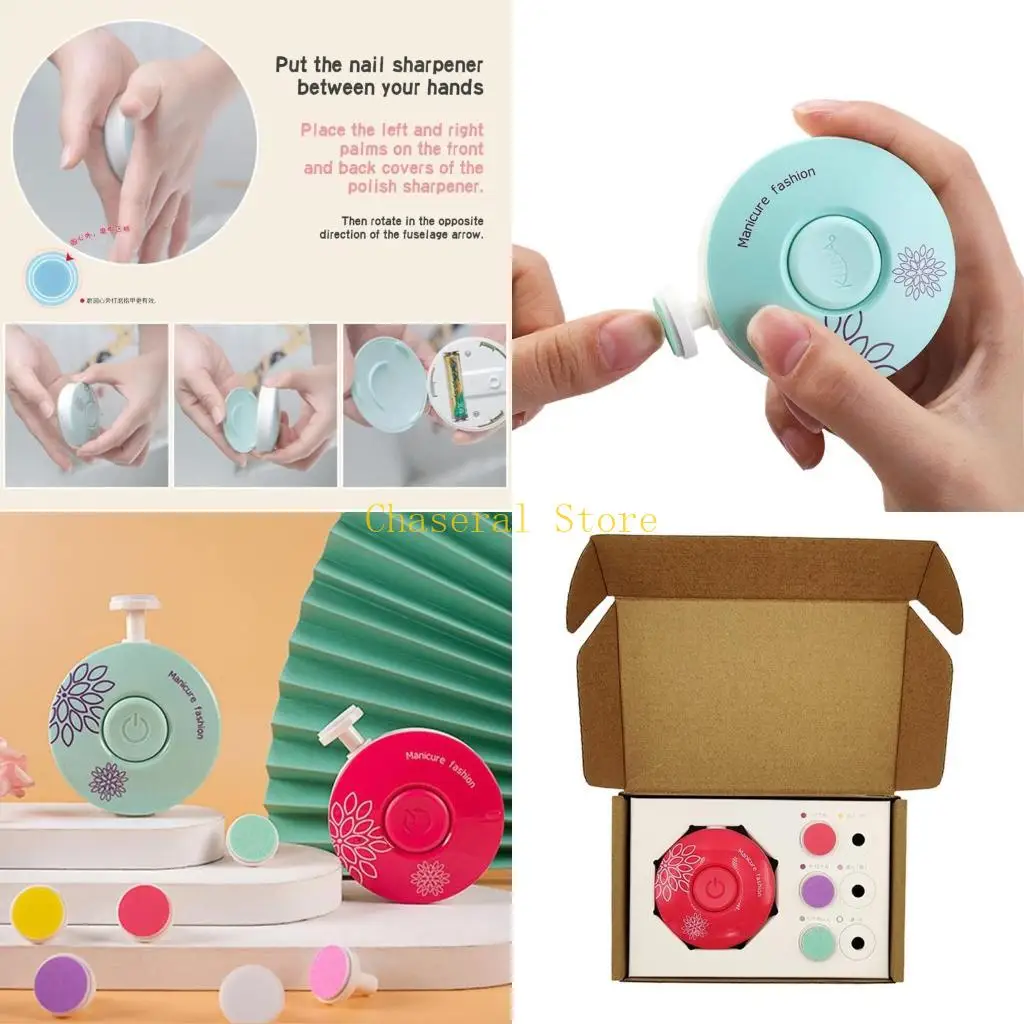 

E7CE Infant Care Safe Clipper Cutter Kids Polisher Manicure Set Baby Electric Trimmer