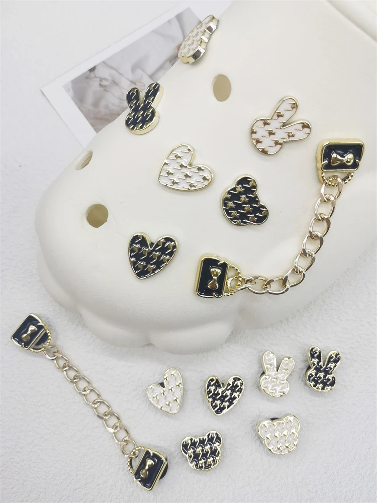 14PCS Shoe Charms ABS Decorations Accessories New DIY Clogs Chains Ornaments Buckles Sandals Slides For Women Birthday Party