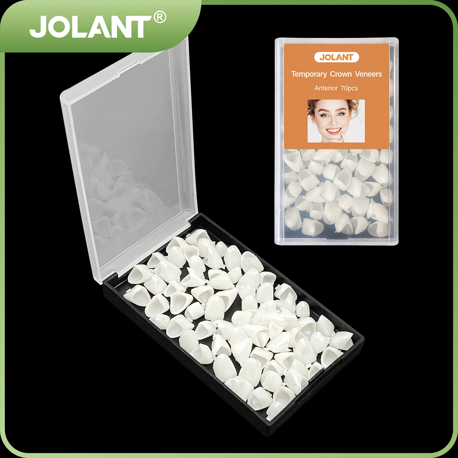 

70/50pcs JOLANT Dental Teeth Veneers Whitening False Denture Resin Temporary Crown Replacement Kit Porcelain Dental Material