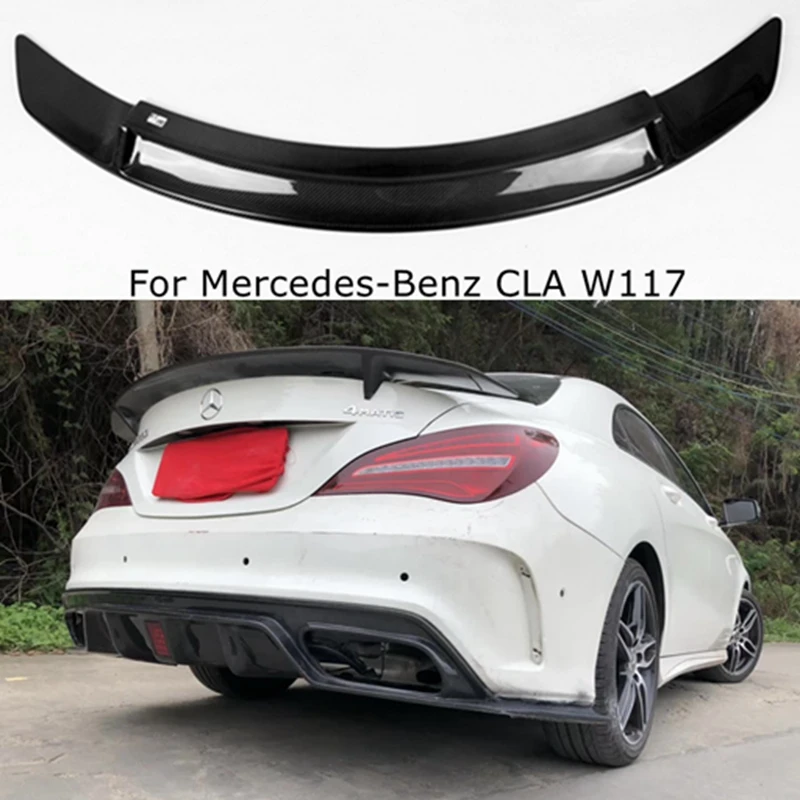 

For Mercedes-Benz CLA W117 CLA180 CLA200 CLA250 CLA260 CLA45 Carbon Fiber Rear Trunk Wing Spoiler RT Style 2014 - UP