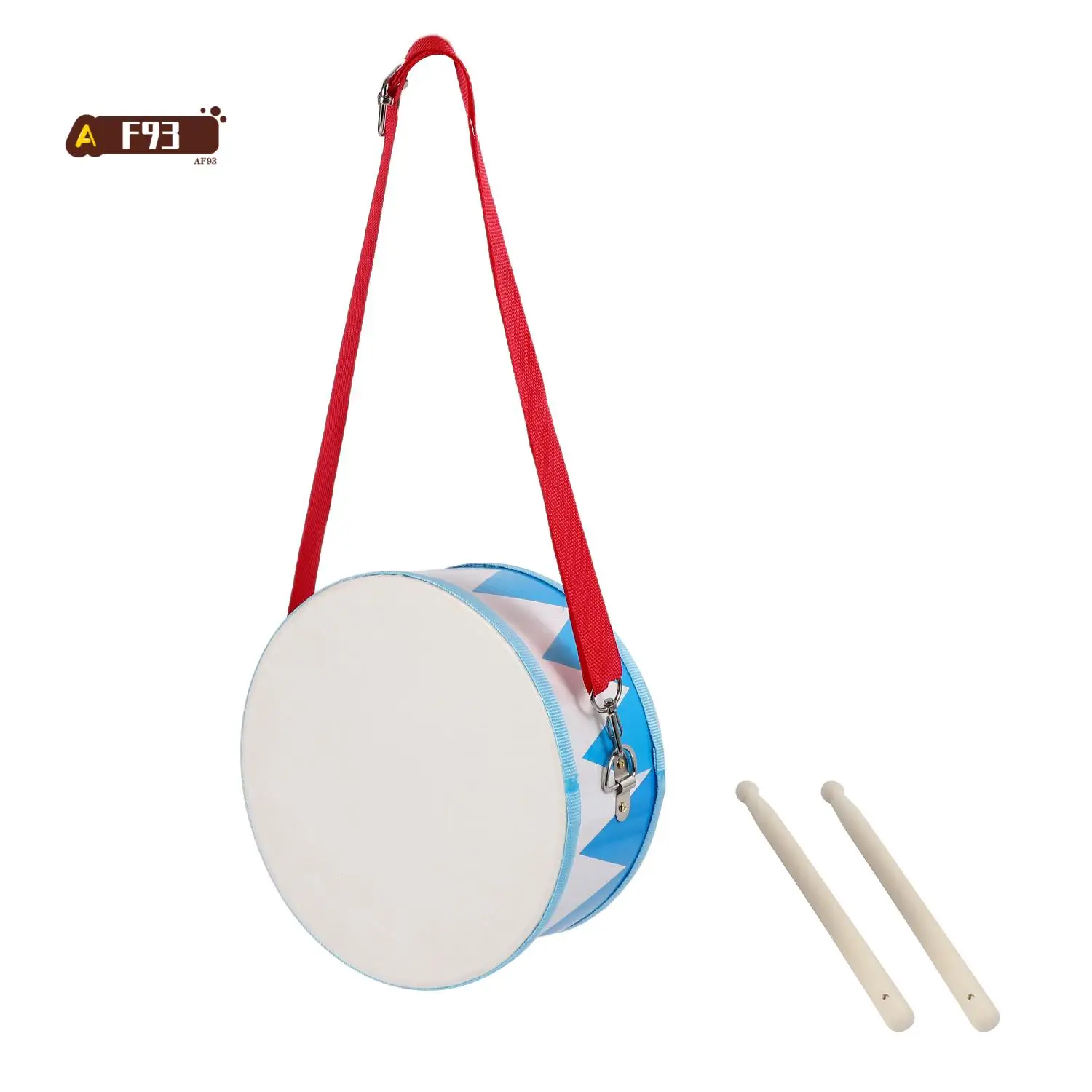 

AF93-Kids Drum Wood Toy Drum Set With Carry Strap Stick For Kids Toddlers Gift For Develop Children's Rhythm Sense