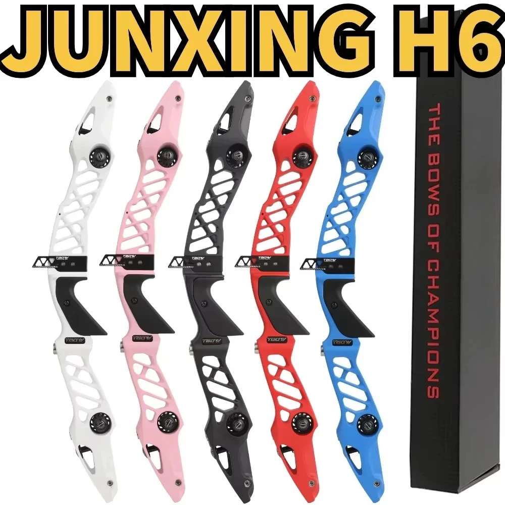 H6 Archery Recurve Bow Riser, Aluminum Alloy Bow Handle,  ILF Interface for Right Hand Shooting, 25 In