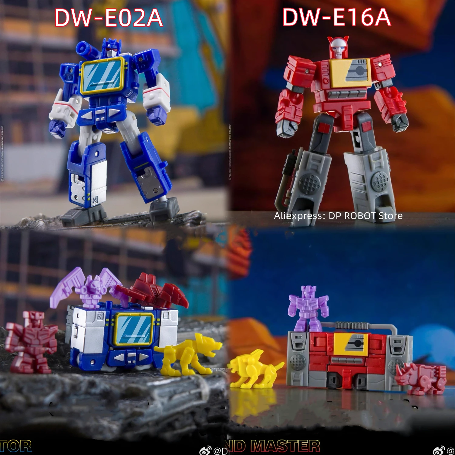 [AUF LAGER JETZT] Transformation Dr Wu DW-E02A DW-E16A Blaster Soundwave Anime Farbe 2 TEILE/SATZ Action Figur