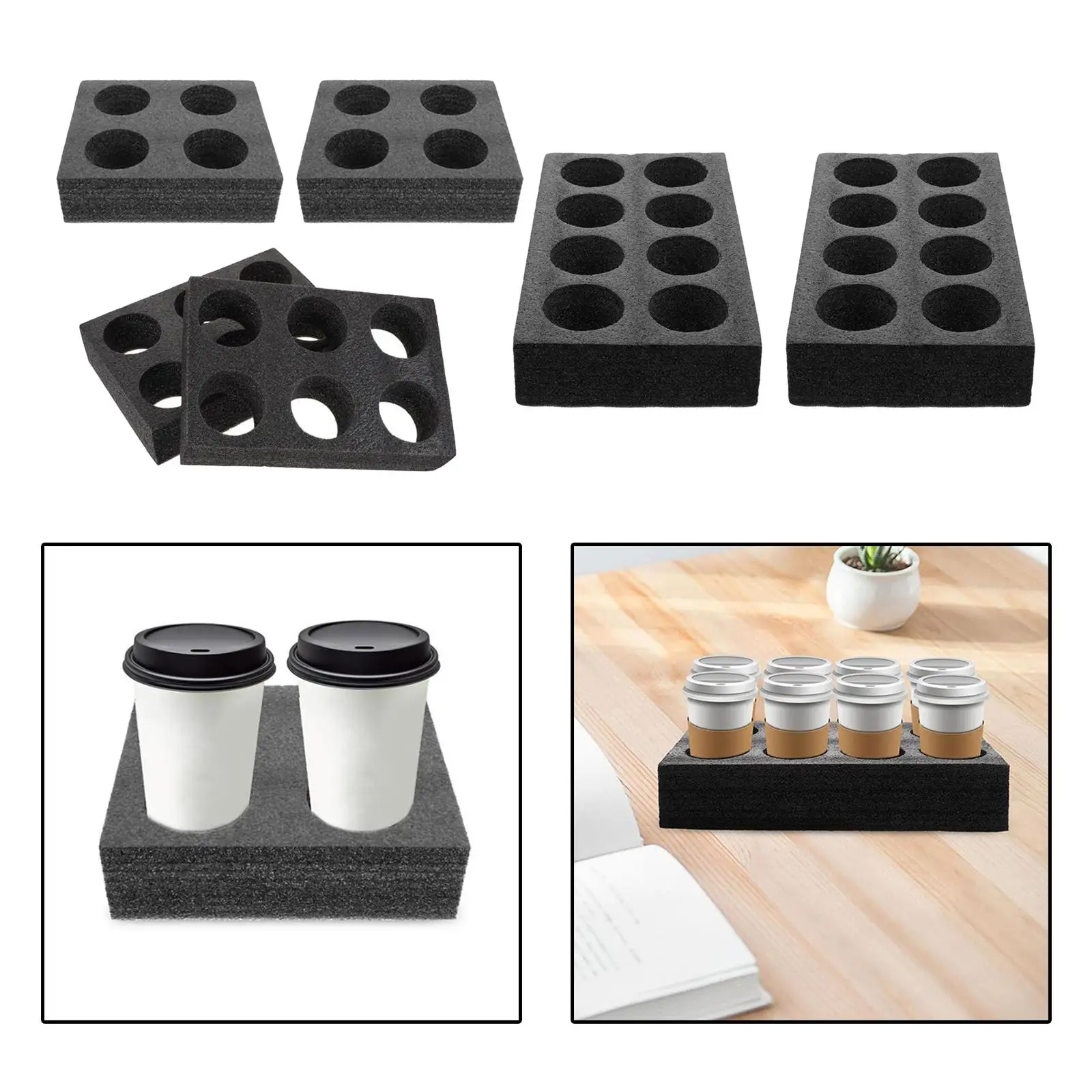 Cup Holder Drink Carrier Tray Takeout Holders Bottle Storage for