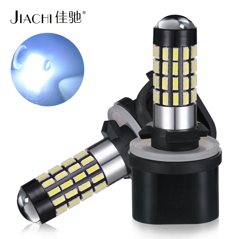 

jiachi 2PCS 880 881 Led Bulbs 500LM 6500K White 3W Car Fog Light Front Head Driving Running Lamp Auto 12V H27W/1 H27W H27 Led