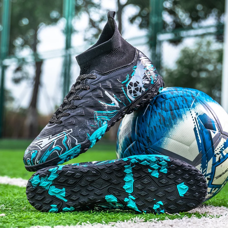 Turf Soccer Boots Men Designer Football Cleats Outdoor Non Slip Youth Training Trainers Fashion Society Futsal Sneakers High Top