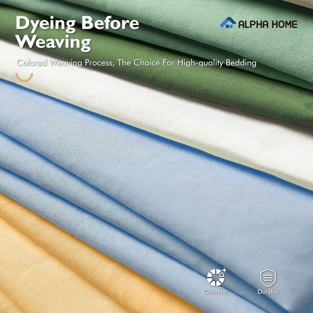 Lujoso juego de cama de jacquard tamaño Queen para todas las estaciones con edredón y fundas de almohada