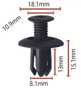 Автомобильный крепеж для бампера, заклепки, зажимы для дверной панели автомобиля, фиксатор для Hyundai OE #   Б 09251833 ;MB 45556143