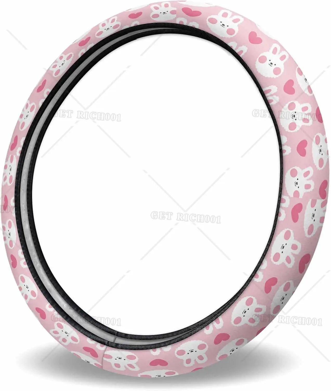 Easter Steering Wheel Covers Pink Bunny Universal Easter Steering Wheel Covers Heart Shape Automotive One Size