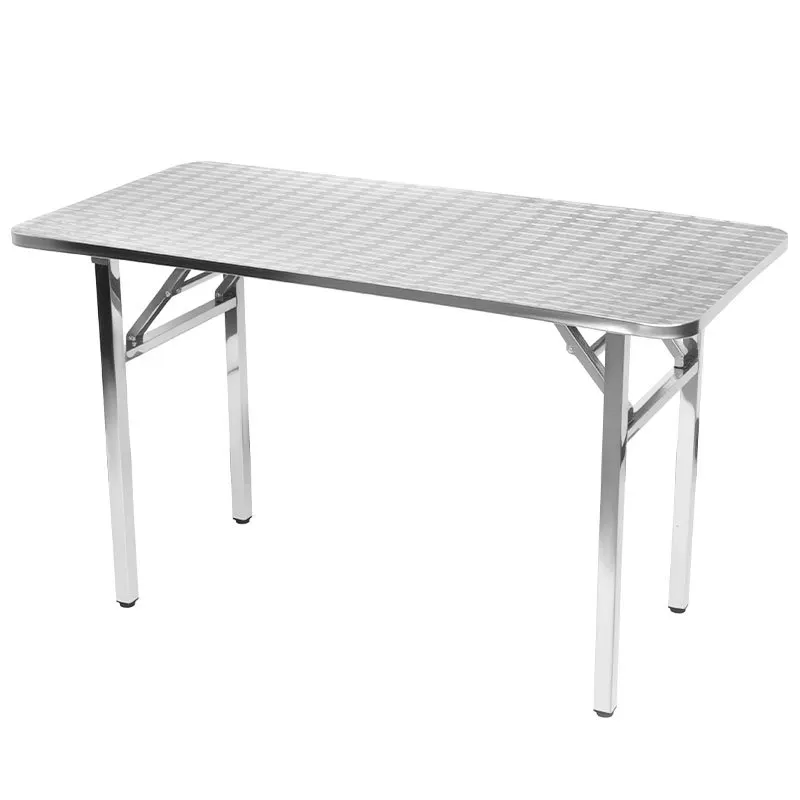 

stainless steel folding table home dormitory barbecue night market set up stall eating portable dining table