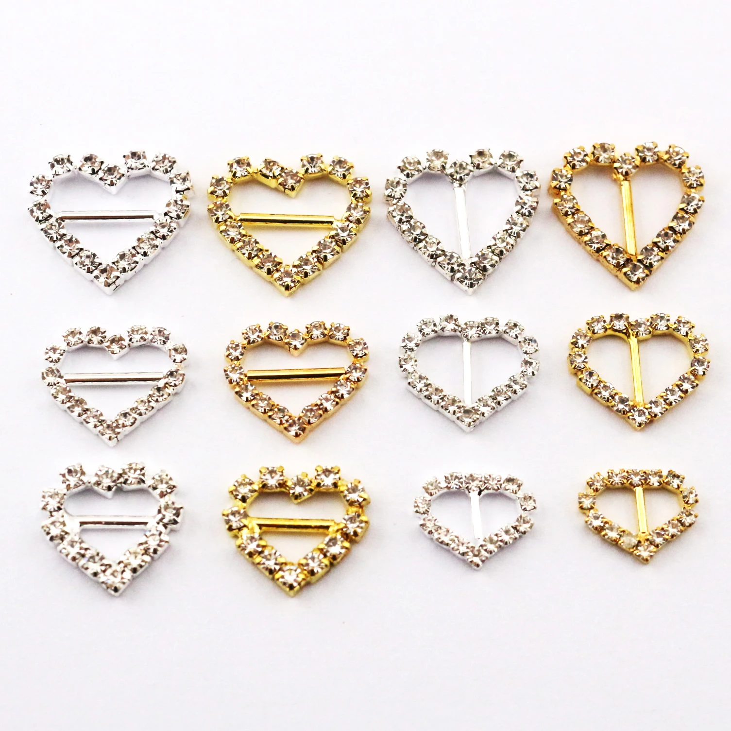 10PCS Heart Silver/…
