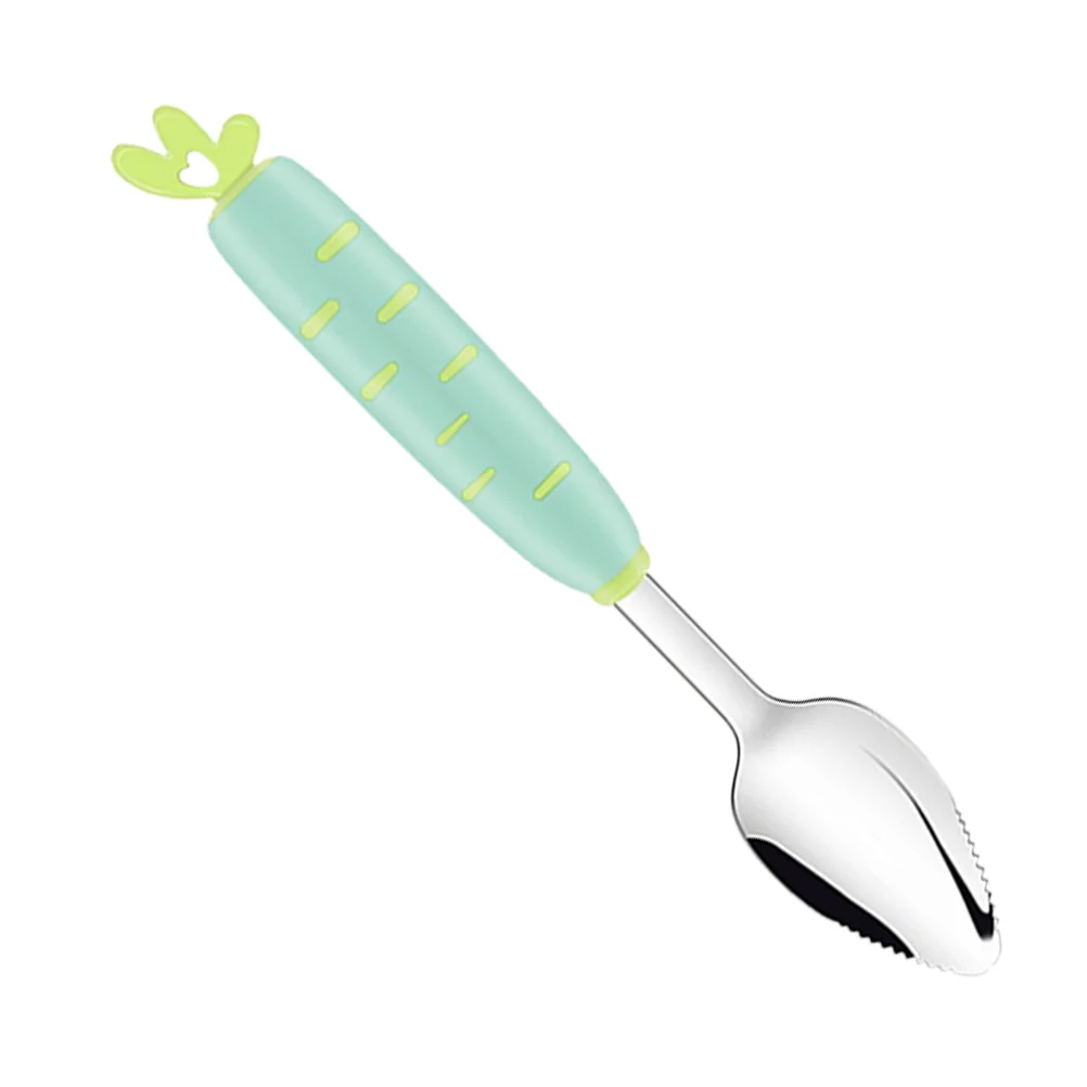 Fruit Puree Spoon Toddler Utensils Flatware Tableware Food Baby Training Kids Weaning Stainless Steel Child