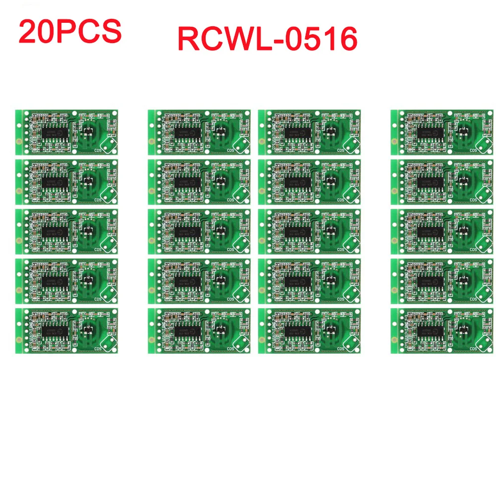 20PCS RCWL-0516 Microwave Doppler Radar Sensor Switch Module Human Induction Board Detector for Arduino