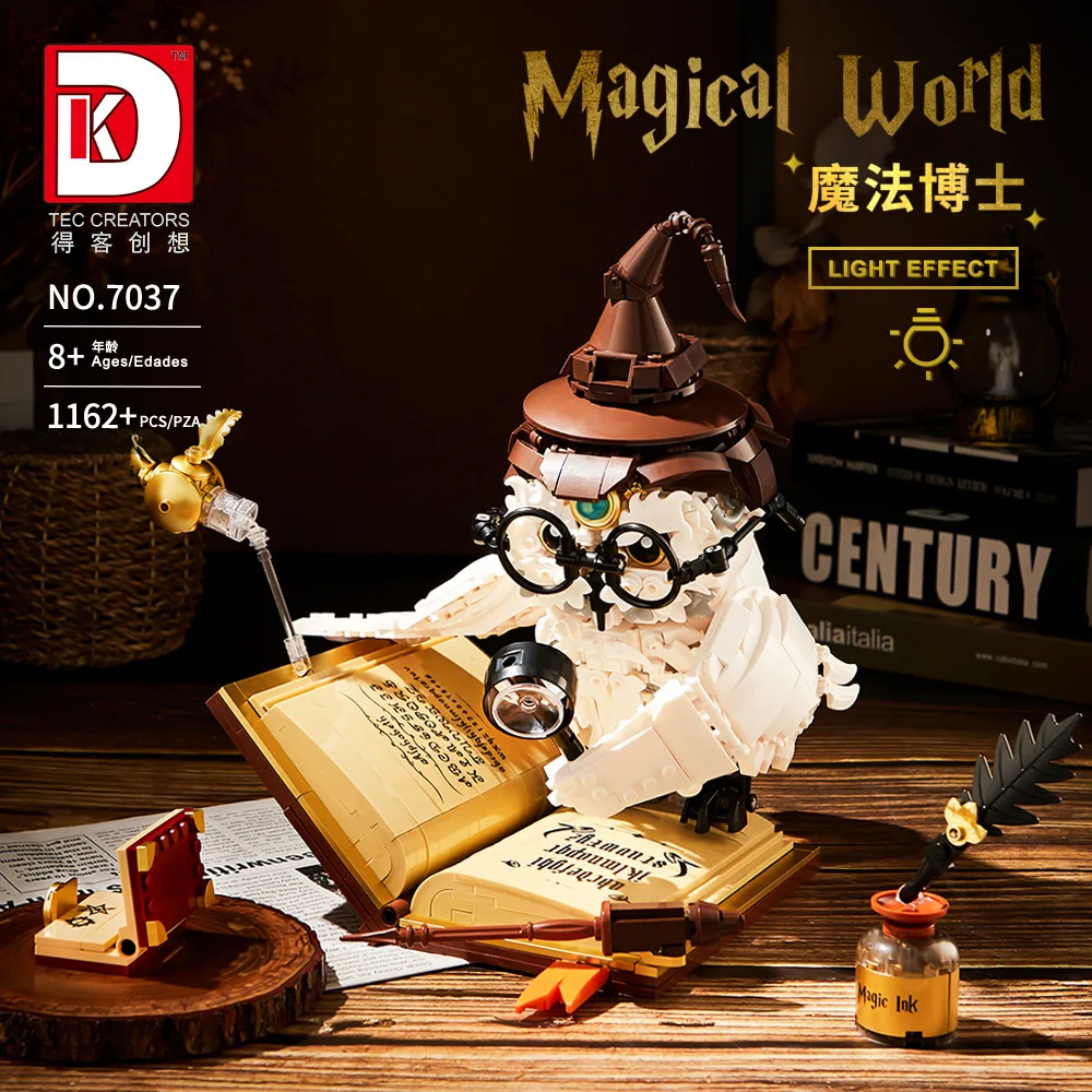 Harry Potter Magic Wand Scroll Building Blocks Hedwig Niffler MOC Fantastic Beasts 3D Model DIY Mini Brick Figure Toys For Gift - view 6