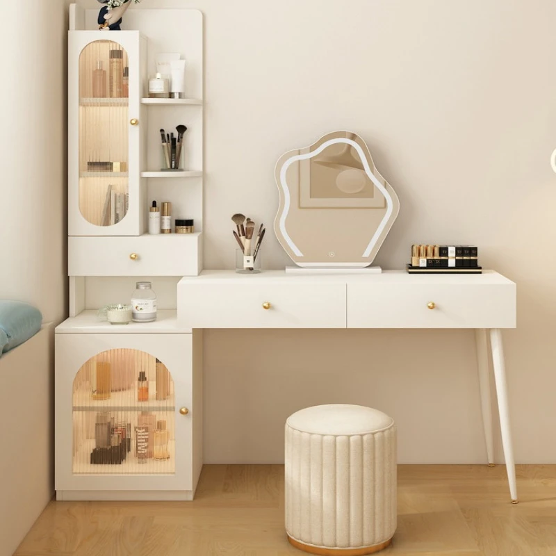 

bedroom simple dressing table modern small apartment makeup mirror cabinet light luxury home peinadora tocador mujer furniture