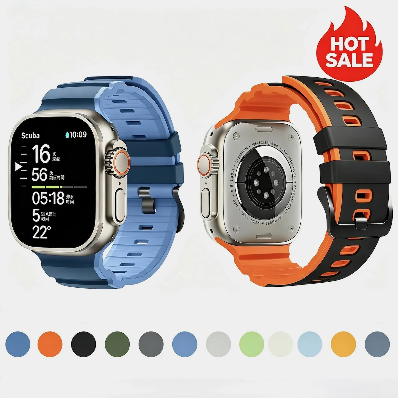Dual Layer Vent Sport Strap For Outdoor Workout Apple Watch Ultra SE11 10 9 8 7 Fits 38/41/45/49mm Durable Replacement Wristband