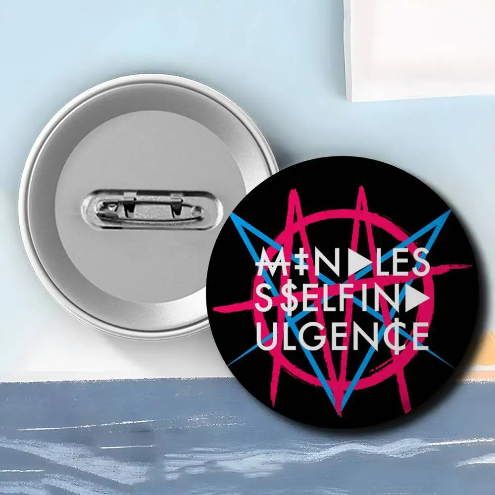 MSI Mindless Self Indulgence Badges Round Exquisite Badge Brooches Creative Pins For Clothes Hat Backpack Gift Accessories
