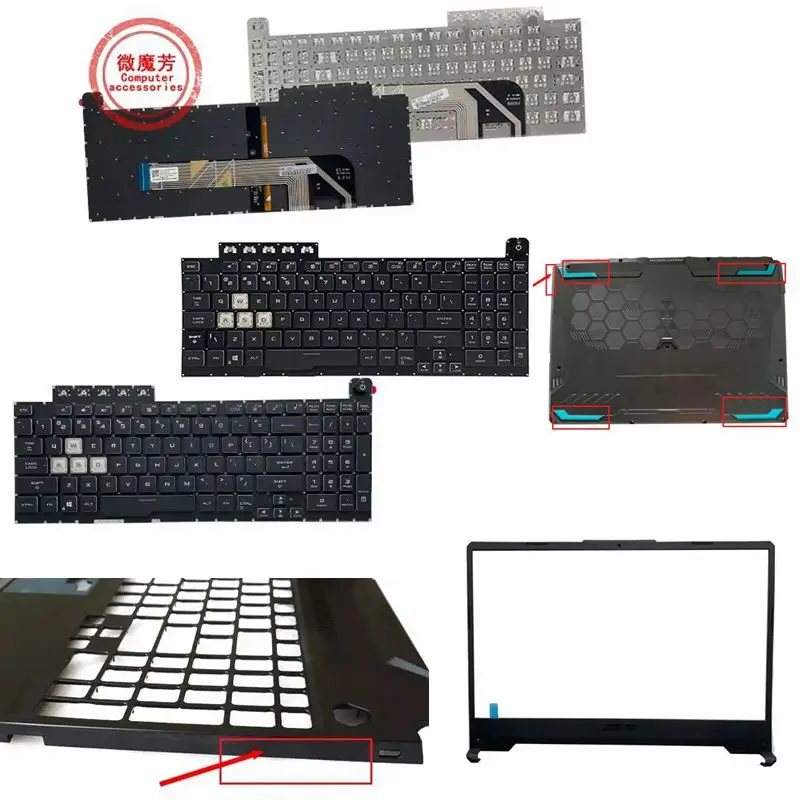 

US Keyboard for ASUS TUF Gaming A15 FA506iu FA506iv FA506 Fa506ii TUF A17 FA706 Fa706ii FA706iu US AEBKXU00010 Backlit