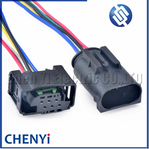 Conector de Pedal de acelerador de coche, 6 pines hembra, 0,6mm, cola de cerdo 1- 967616 -1 7M 0973119 Para sensor de válvula de acelerador con cable